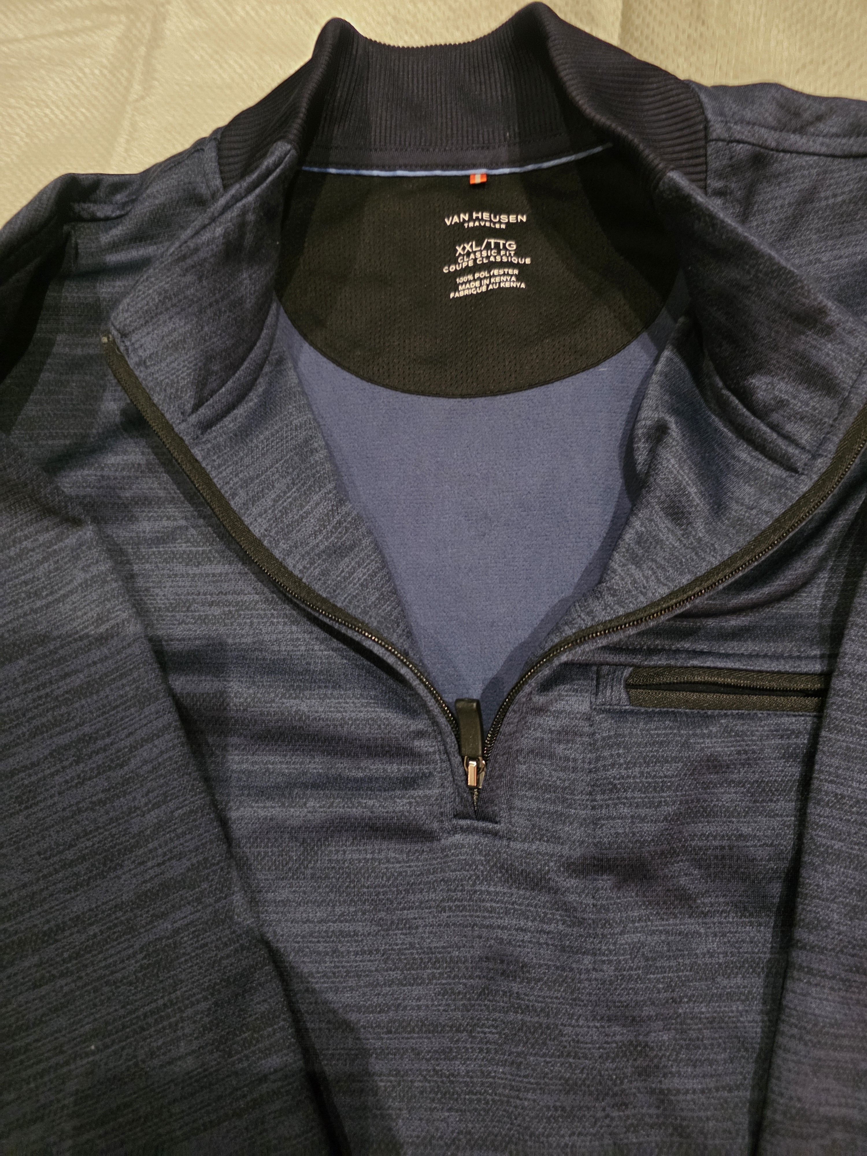 Van Heusen Navy Quarter-Zip Pullover
